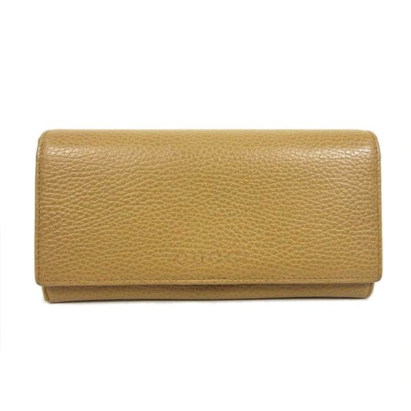 08729 1 Gucci Leather Bi Fold Long Wallet Blue