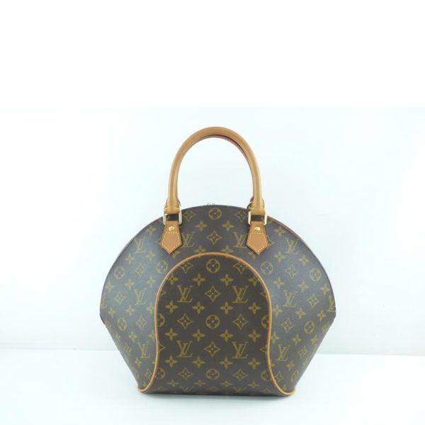 08735 2 Louis Vuitton Ellipse MM Monogram Handbag Brown