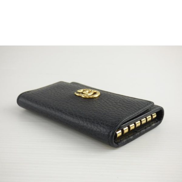 08930 3 Gucci Gg Marmont 6 key Case Black