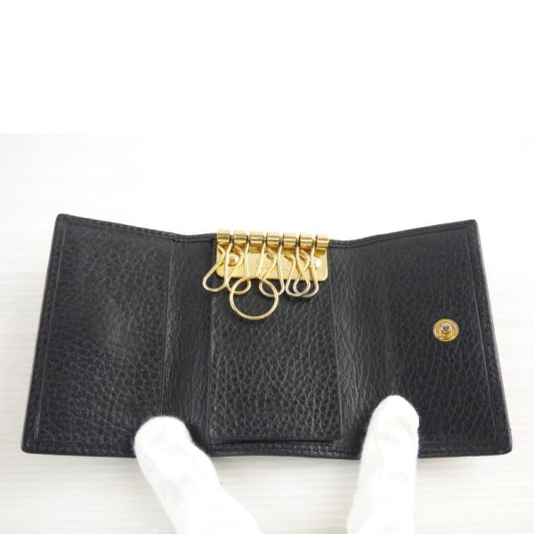 08930 4 Gucci Gg Marmont 6 key Case Black