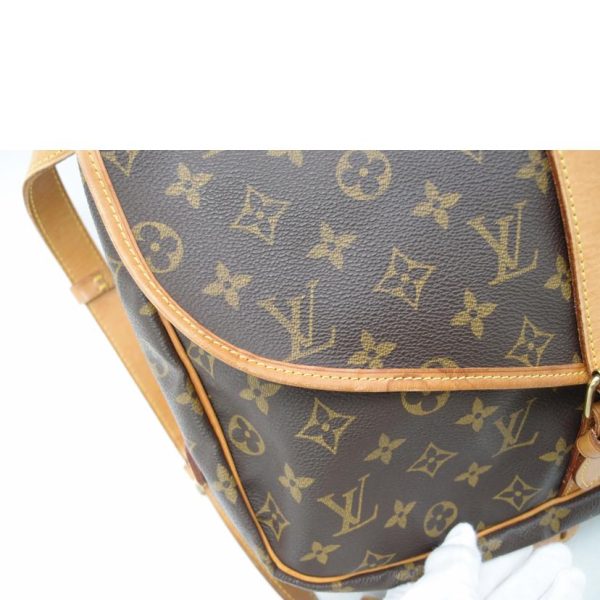 09074 6 Louis Vuitton Saumur GM Monogram Bag Brown