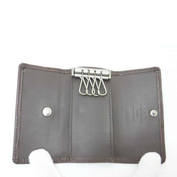 09105 3 Louis Vuitton Multicle 4 Key Holder Epi Brown