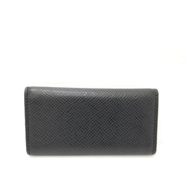 09112 2 Louis Vuitton Multicle Taiga Key Holder Black