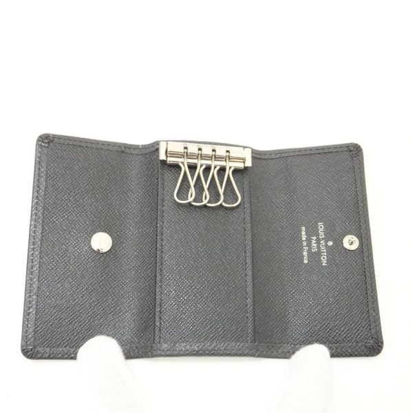 09112 5 Louis Vuitton Multicle Taiga Key Holder Black