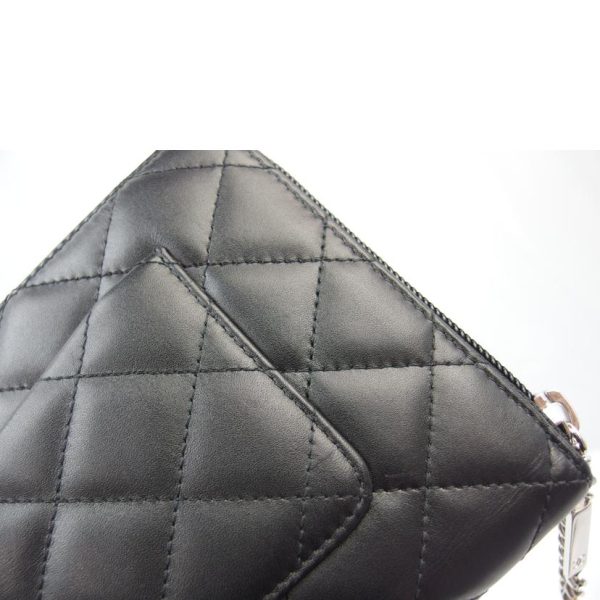 09125 6 Chanel Cambon Line Wallet Bag Black