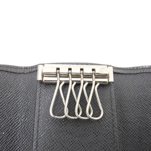 09143 6 Louis Vuitton Multicle 4 Epi Key Holder Noir