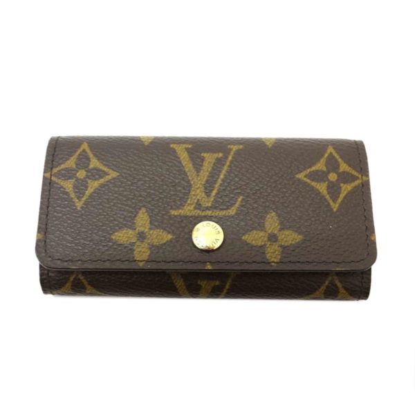 09150 1 Louis Vuitton Multicle 4 Key Holder Monogram Brown