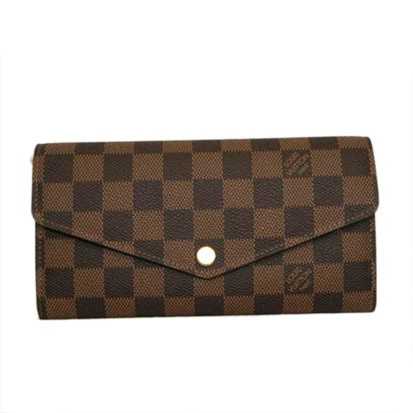 09154 1 Louis Vuitton Portefeuil Sala Damier Wallet Brown