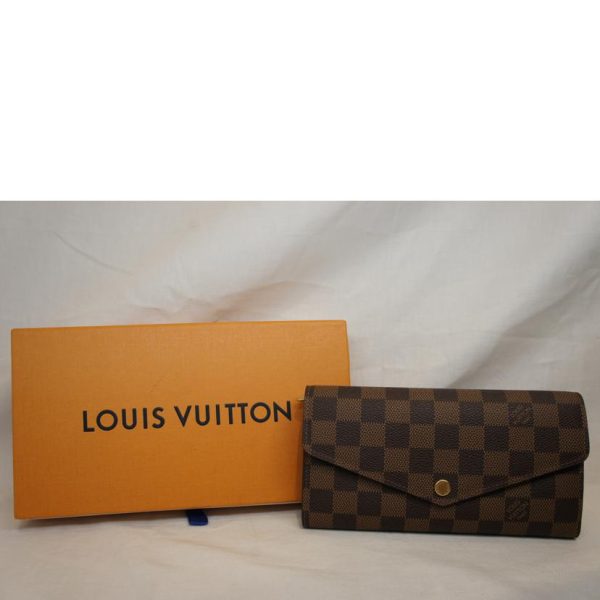 09154 6 Louis Vuitton Portefeuil Sala Damier Wallet Brown