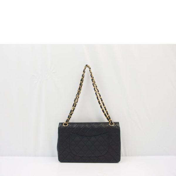 09187 2 Chanel Matelasse Chain Shoulder Bag Black