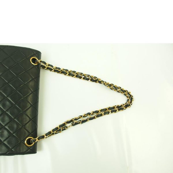 09187 4 Chanel Matelasse Chain Shoulder Bag Black