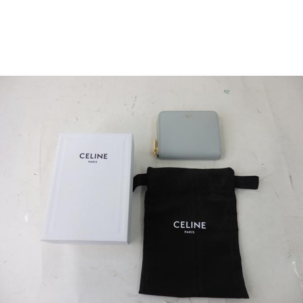 09385 7 Celine Small Zip Wallet Essential Calfskin