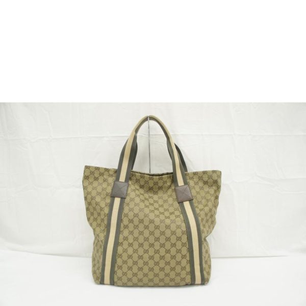 09436 2 Gucci GG Canvas Tote Bag Biege