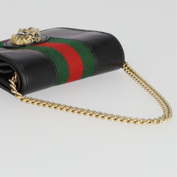 09456 4 Gucci Raja Tiger Leather Chain Wallet Red