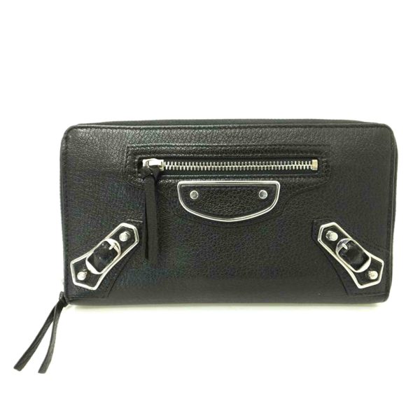 09518 1 Balenciaga Classic Continental Wallet Black