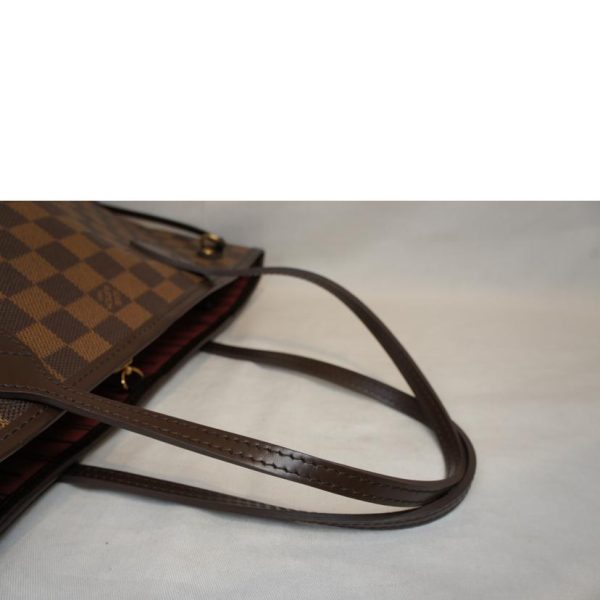 09598 4 Louis Vuitton Neverfull PM Tote Bag Damier Ebene Brown