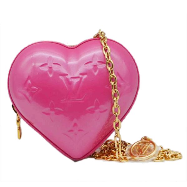 09675 1 Louis Vuitton Keep My Heart Vernis Wallet Pink