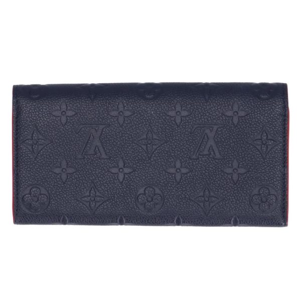 09725 2 Louis Vuitton Emily Wallet Monogram Empreinte Marine Rouge