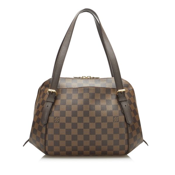 0ijsmguow1juy03u 1 Louis Vuitton Damier Belem MM Shoulder Bag Brown