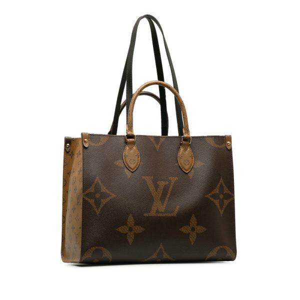 0n7xim7a4wdrg17n 2 Louis Vuitton Giant Reverse On the Go MM Bag M45321 Brown