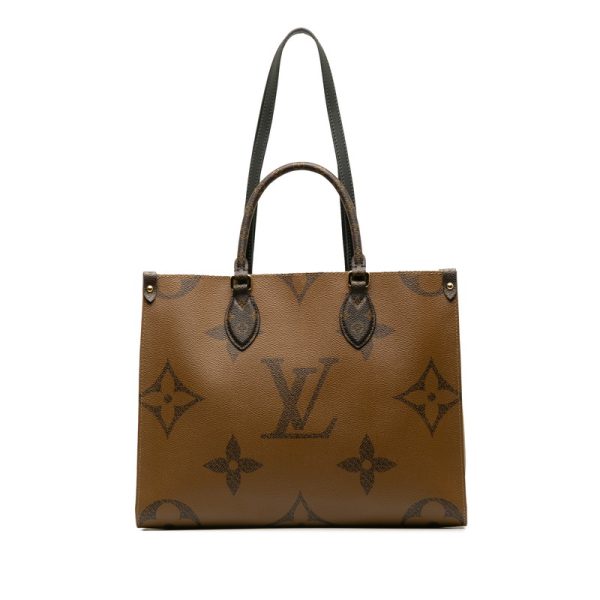 0n7xim7a4wdrg17n 3 Louis Vuitton Giant Reverse On the Go MM Bag M45321 Brown