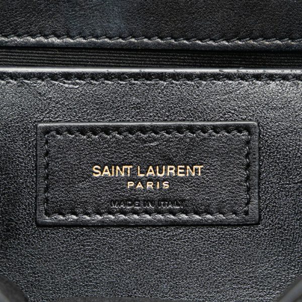 0y552ioyyrxrg6ew 6 Saint Laurent Mini Nolita YSL Logo Chain Shoulder Bag Black Lambskin