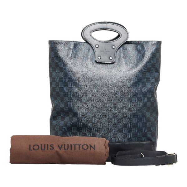 1 0106444 1 Louis Vuitton Damier Cobalt Tote Shoulder Bag 2WAY Navy Blue