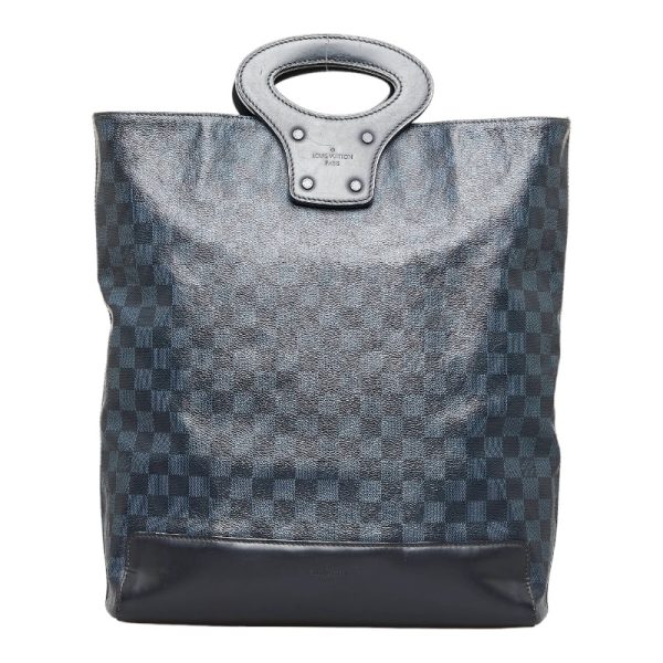 1 0106444 4 Louis Vuitton Damier Cobalt Tote Shoulder Bag 2WAY Navy Blue