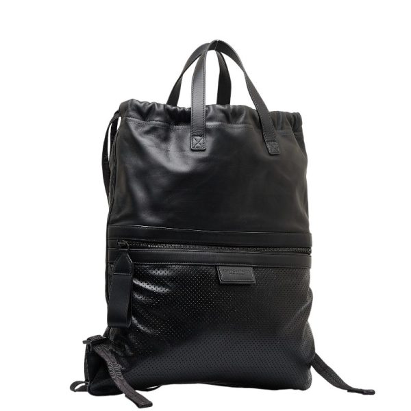 1 0110411 2 Bottega Veneta Reggiro Drawstring Rucksack Backpack Black