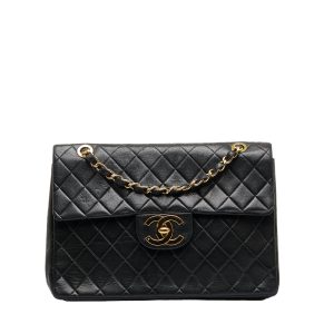 1 0111853 1 Chanel Black Quilted Caviar Large Business Affinity Tote