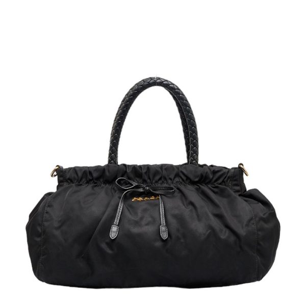 1 0113168 1 Prada Handbag BN1631 Black Nylon