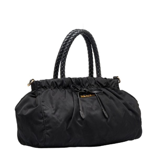 1 0113168 2 Prada Handbag BN1631 Black Nylon