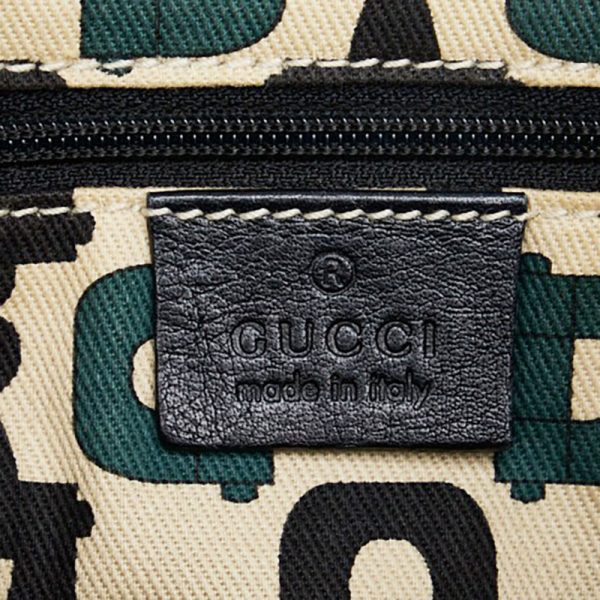 1 0113718 9 Gucci Guccisima Abby Crossbody Shoulder Bag Black Leather