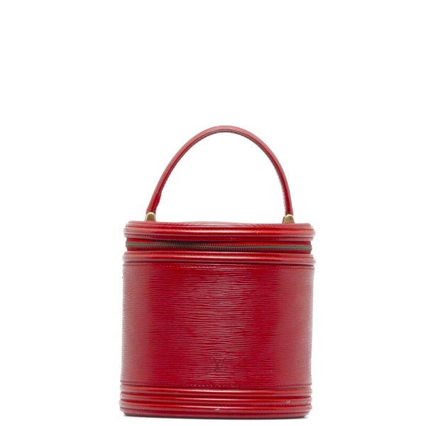 1 0114755 1 Louis Vuitton Epi Cannes Handbag Vanity Bag M48037 Castilian Red Leather