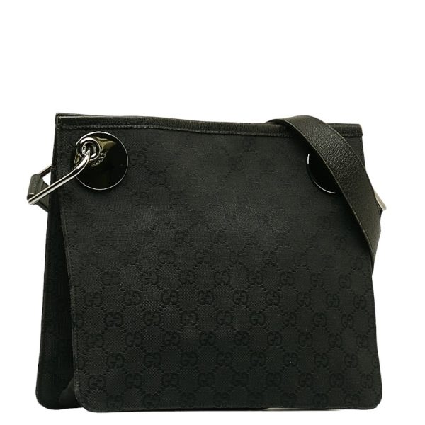 1 0116560 2 Gucci GG Canvas Shoulder Bag Black