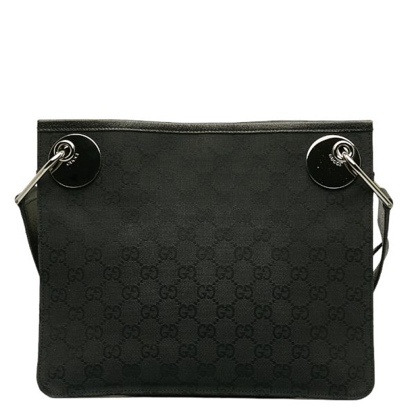 1 0116560 3 Gucci GG Canvas Shoulder Bag Black