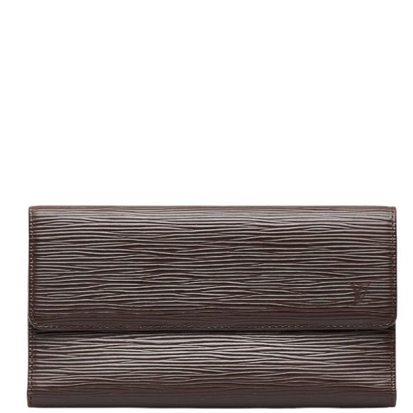 1 0116949 1 Louis Vuitton Epi Portefeuil Long Wallet M63590 Mocha Brown