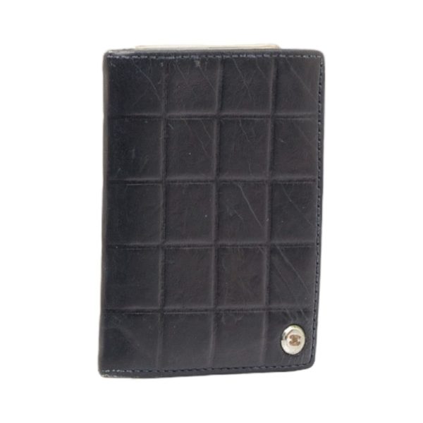 1 0116978 2 CHANEL Cocomark Business Card Holder Card Case Black Lambskin