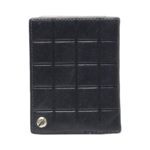 1 0116978 3 CHANEL Cocomark Business Card Holder Card Case Black Lambskin