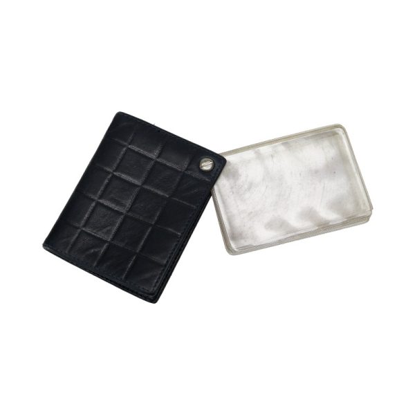 1 0116978 5 CHANEL Cocomark Business Card Holder Card Case Black Lambskin