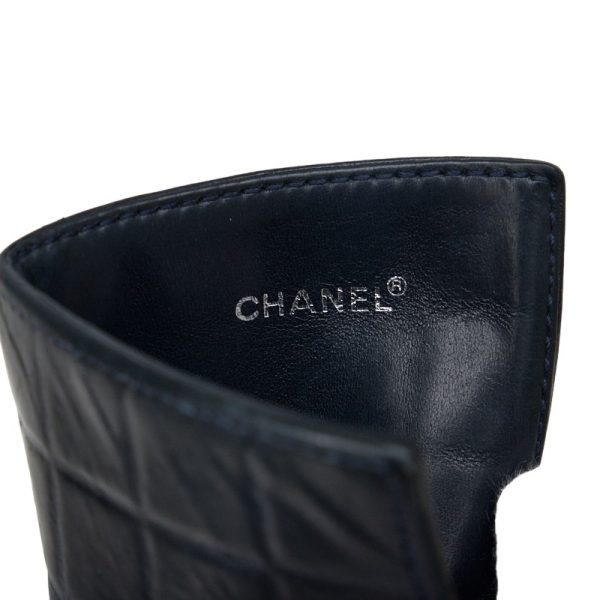 1 0116978 6 CHANEL Cocomark Business Card Holder Card Case Black Lambskin