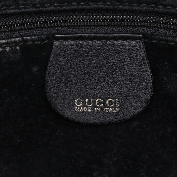 1 0117308 10 Gucci Gucci Drum Boston Handbag Shoulder Bag Black