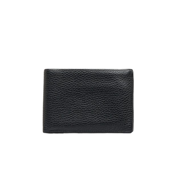 1 0118002 1 Gucci Bifold Wallet Compact Wallet Black Leather