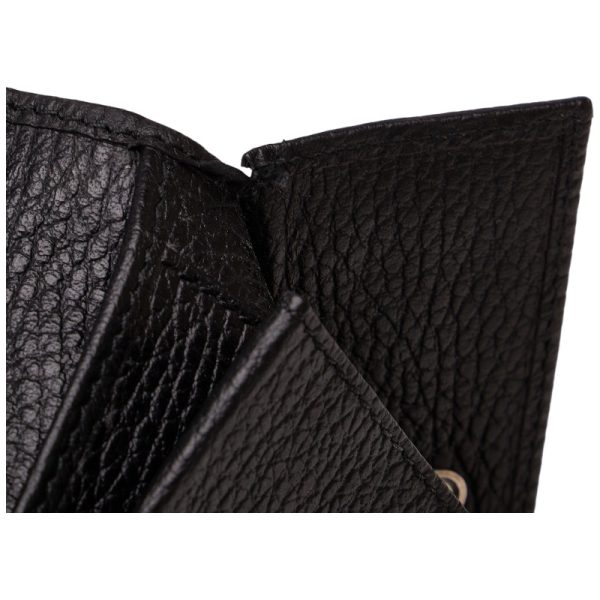 1 0118002 6 Gucci Bifold Wallet Compact Wallet Black Leather