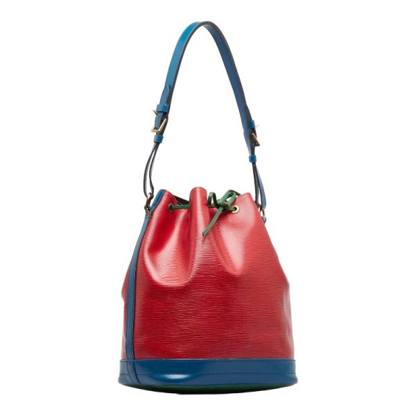 1 0118663 2 Louis Vuitton Epi Noe Tricolor M44084 Red Blue Green Leather