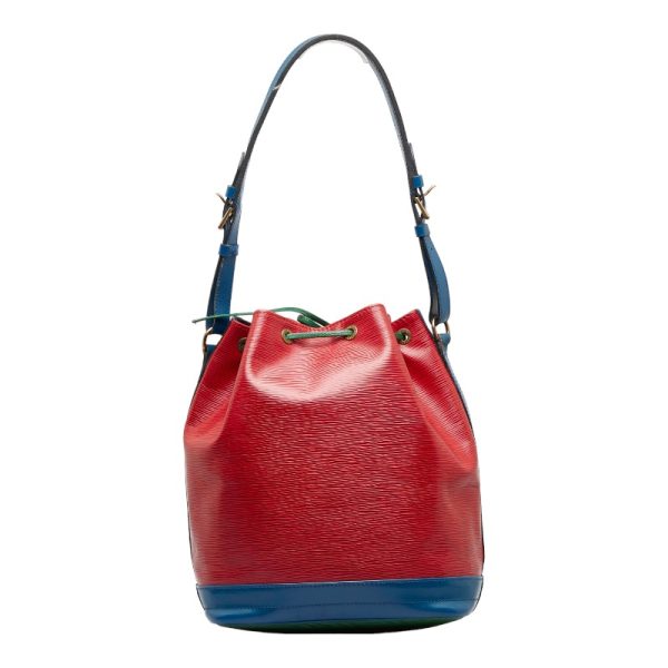 1 0118663 3 Louis Vuitton Epi Noe Tricolor M44084 Red Blue Green Leather