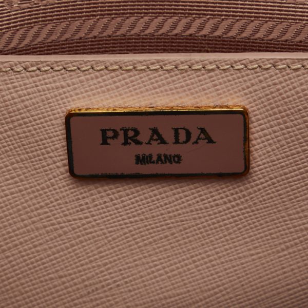 1 0118670 14 Prada Saffiano Handbag Shoulder Bag 2WAY 1BA837 Pink Leather