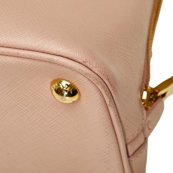 1 0118670 9 Prada Saffiano Handbag Shoulder Bag 2WAY 1BA837 Pink Leather