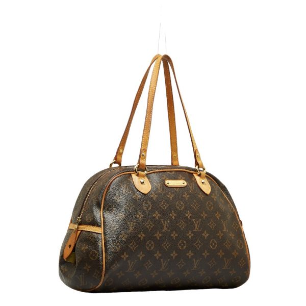 1 0120228 2 Louis Vuitton Montgreille GM Shoulder Bag M95566 Brown