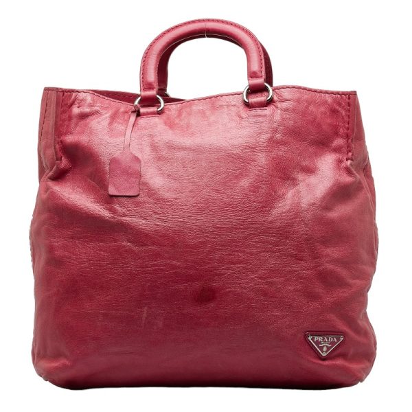 1 0120300 1 Prada Handbag Pink Leather